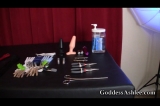 Panty slut in Gloryhole with CBT
